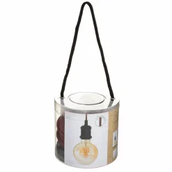 Lampe Suspension|ATMOSPHERA Suspension lumineuse simple (H120 cm) et cordon rouge Noir