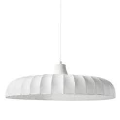 Lampe Suspension|OSTARIA Suspension lumineuse tissu (D50 cm) Marcel he Blanc