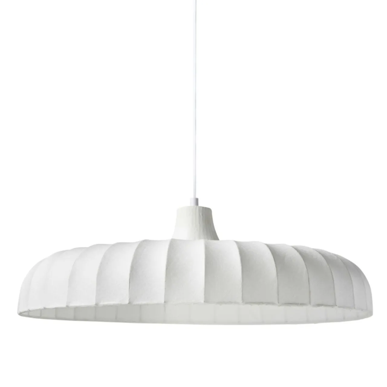 Lampe Suspension|OSTARIA Suspension lumineuse tissu (D50 cm) Marcel he Blanc