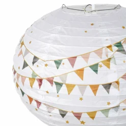 Objet Déco Enfant|OSTARIA Suspension Montgolfière papier (D30 cm) Fanions Multicolore