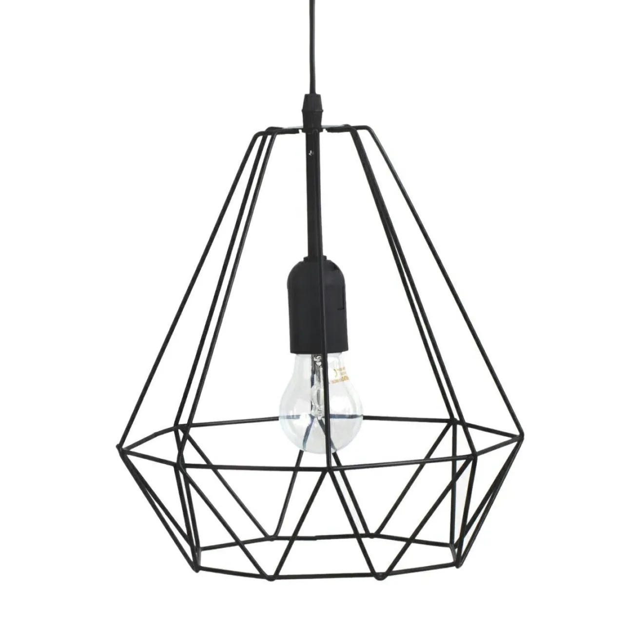 Lampe Suspension|ATMOSPHERA Suspension métal (D25 cm) Diamant Noir