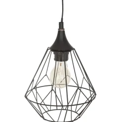 Lampe Suspension|ATMOSPHERA Suspension métal (D19 cm) Diamant Noir