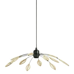 Lampe Suspension|OSTARIA Suspension métal et pétales (D50 cm) Til et beige Noir