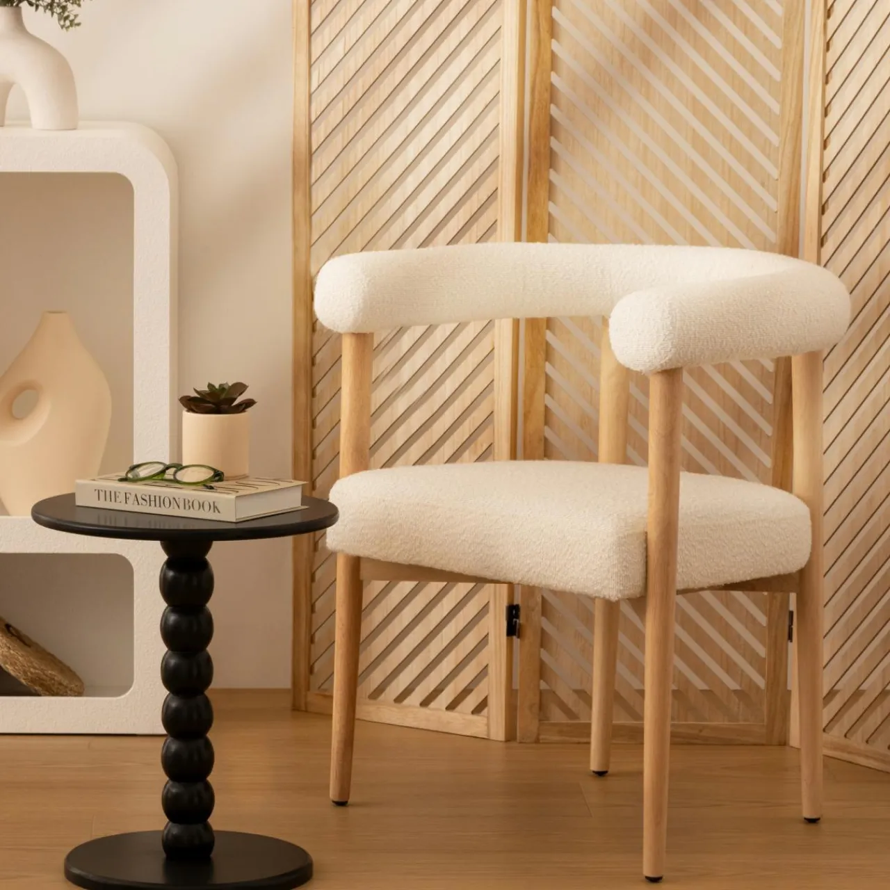 Table D'Appoint|Atmosphera, cru017dateur d'intu017drieur Table à café bois (H46,5 cm) Chamlo Noir