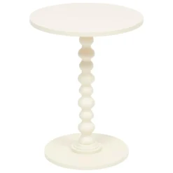 Table D'Appoint|Atmosphera, cru017dateur d'intu017drieur Table à café ronde en bois (H50 cm) Alix Ivoire