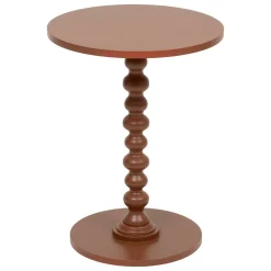 Table D'Appoint|Atmosphera, cru017dateur d'intu017drieur Table à café ronde en bois (H50 cm) Alix Terracotta Orange