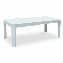 Canapé, Fauteuil Et Table Basse|MOBELLIA Table basse de jardin rectangulaire en aluminium Ostara Blanc