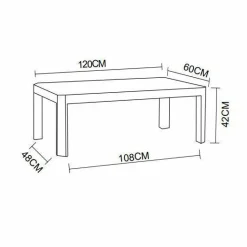 Canapé, Fauteuil Et Table Basse|MOBELLIA Table basse de jardin rectangulaire en aluminium Ostara Blanc