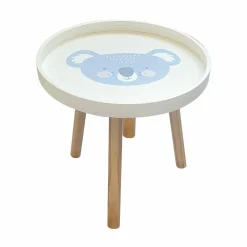 Petit Meuble Enfant|EMINZA Table basse enfant bois (D30 cm) Koala Bleu