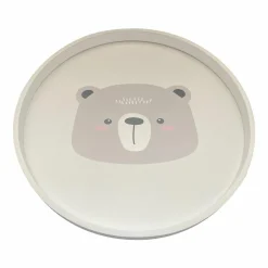 Petit Meuble Enfant|EMINZA Table basse enfant bois (D33 cm) Ourson Marron