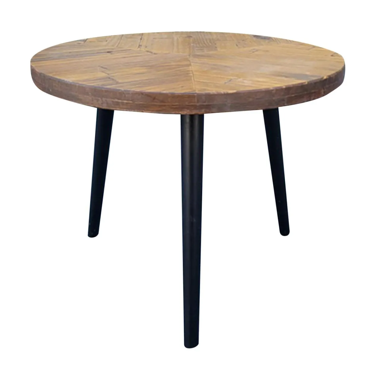 Table D'Appoint|EMINZA Table basse ronde en (H40 cm) Davao Noir et marron Bois