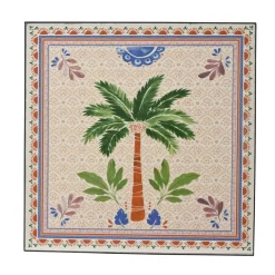 Table De Jardin|Salon De Balcon|EMINZA Table bistrot carrée pliable en mosaïque (58 x 58 cm) Havana Brun Marron