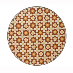 Table De Jardin|Salon De Balcon|EMINZA Table bistrot ronde pliable en mosaïque (D58 cm) Madrid Marron