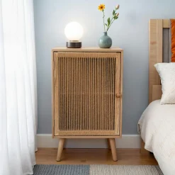 Table D'Appoint|EMINZA Table d'appoint bois et corde de chanvre (H65 cm) Manille Beige