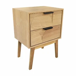 Table D'Appoint|EMINZA Table d'appoint (H60 cm) Double Hanoï Naturel Bois