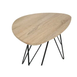 Table D'Appoint|OSTARIA Table d'appoint tripode et métal (H40 cm) Gigogne Bois