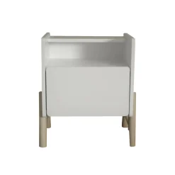 Petit Meuble Enfant|EMINZA Table de chevet avec tiroir enfant bois (H49 cm) Gabin he Blanc