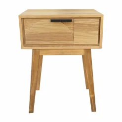 Table D'Appoint|EMINZA Table de chevet (H58 cm) Hanoï Naturel Bois