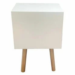 Petit Meuble Enfant|EMINZA Table de chevet enfant bois (H45 cm) Ourson Marron