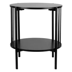 Table D'Appoint|OSTARIA Table de chevet métal et bois (H45 cm) Octave Noir
