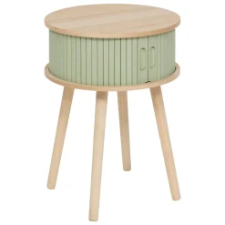 Table D'Appoint|Atmosphera, cru017dateur d'intu017drieur Table de chevet ronde en bois (H54 cm) Nysos Vert d'eau Vert d'eau