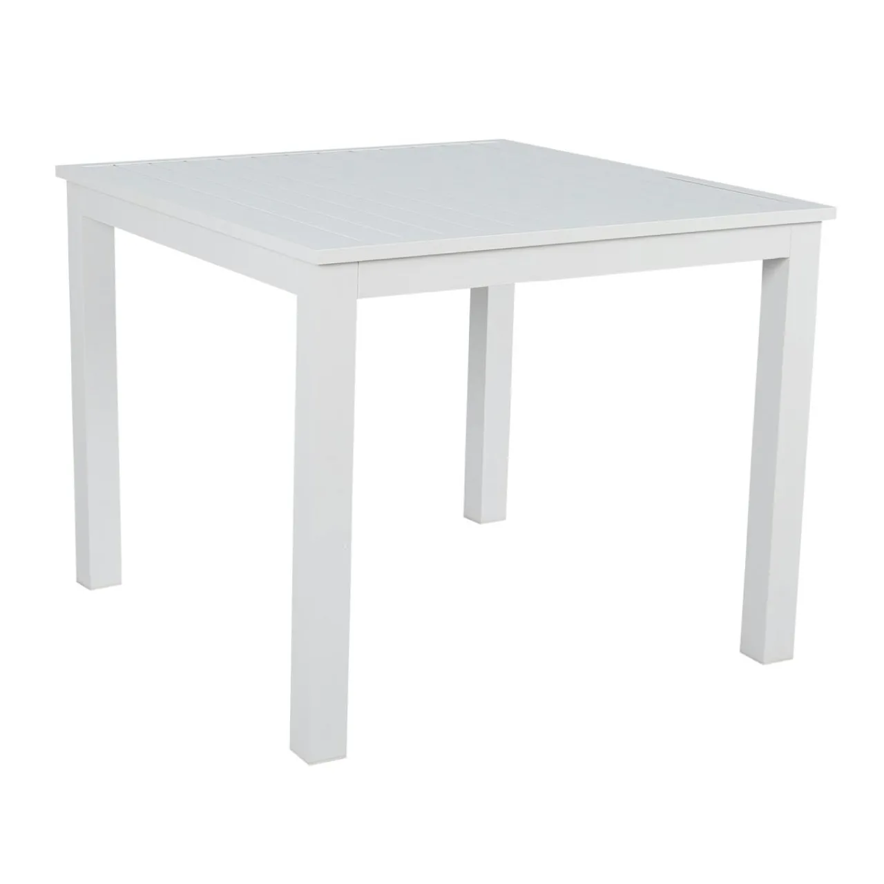 Table De Jardin|Salon De Balcon|MOBELLIA Table de jardin carrée en aluminium 4 places (89 x 89 cm) Murano Blanc
