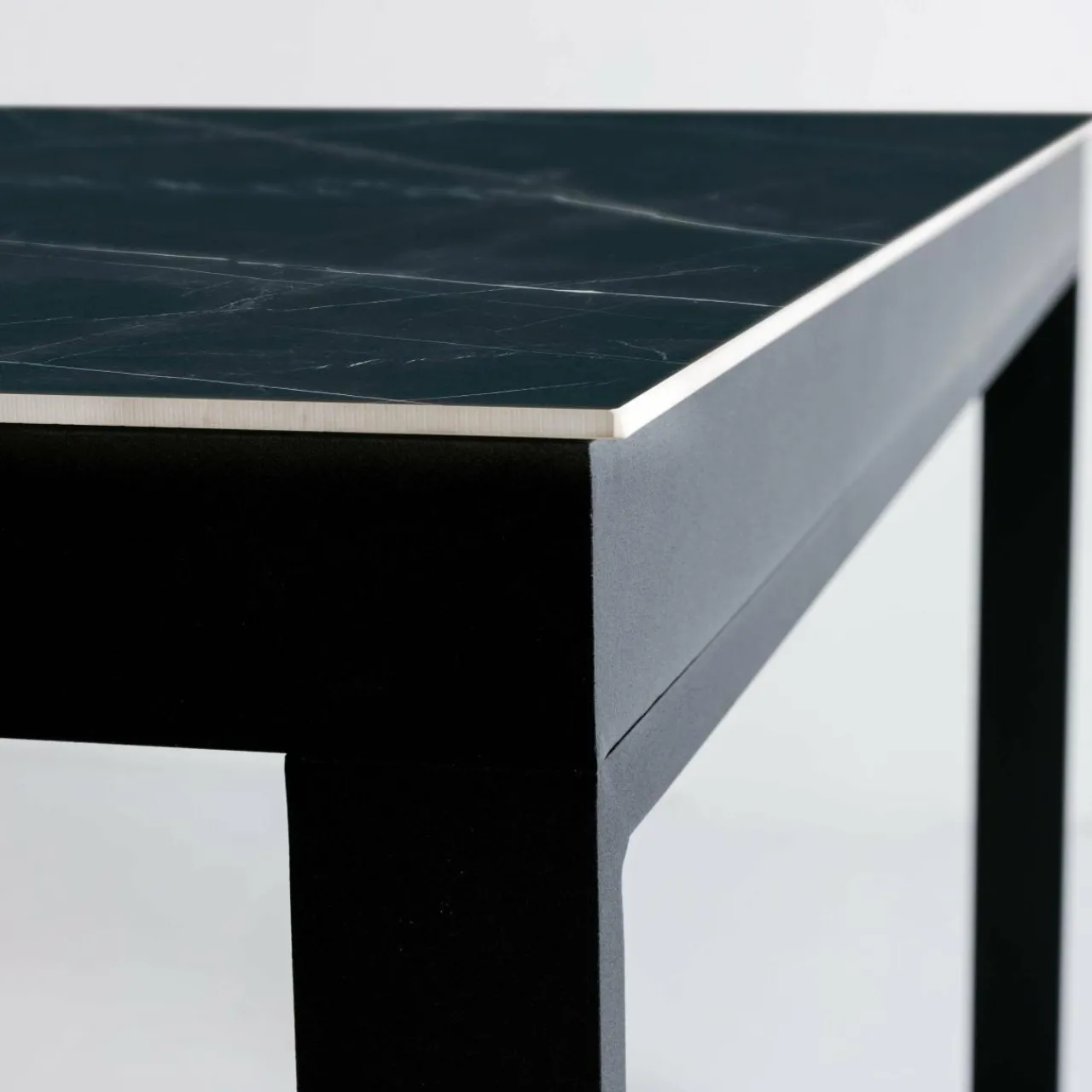 Table De Jardin|Salon De Jardin|MOBELLIA Table de jardin en aluminium et céramique 10 places (240 x 120 cm) Kore Noir marbré