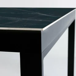 Table De Jardin|Salon De Jardin|MOBELLIA Table de jardin en aluminium et céramique 12 places (260 x 120 cm) Kore Noir marbré