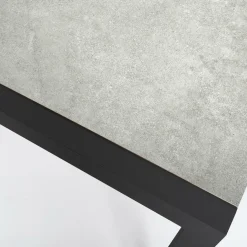 Table De Jardin|Salon De Jardin|MOBELLIA Table de jardin en aluminium et céramique 8 places (180 x 90 cm) Modena Gris clair