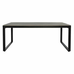 Table De Jardin|Salon De Jardin|MOBELLIA Table de jardin en aluminium et céramique 8 places (180 x 90 cm) Kore Gris Anthracite