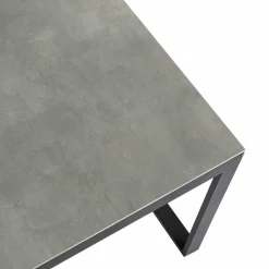 Table De Jardin|Salon De Jardin|MOBELLIA Table de jardin en aluminium et céramique 8 places (180 x 90 cm) Kore Gris Anthracite