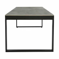 Table De Jardin|Salon De Jardin|MOBELLIA Table de jardin en aluminium et céramique 8 places (180 x 90 cm) Kore Gris Anthracite