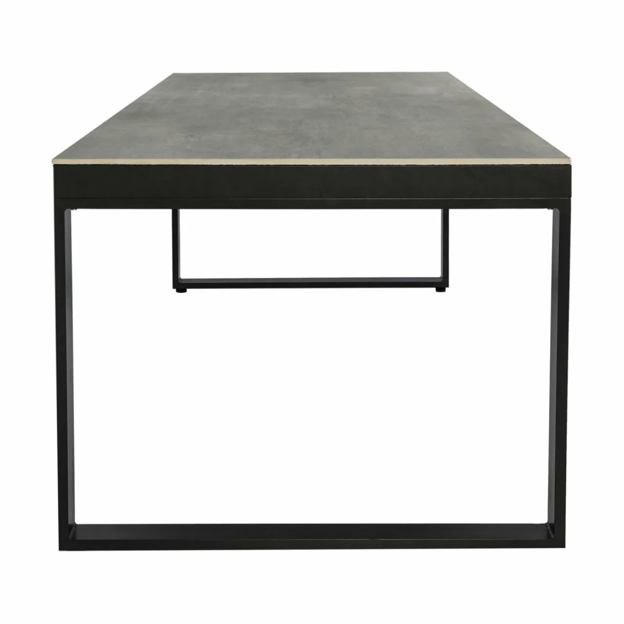 Table De Jardin|Salon De Jardin|MOBELLIA Table de jardin en aluminium et céramique 8 places (180 x 90 cm) Kore Gris Anthracite