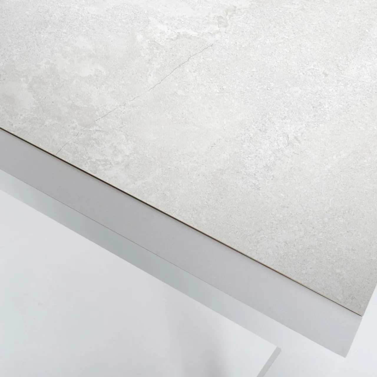 Table De Jardin|Salon De Balcon|MOBELLIA Table de jardin en aluminium et céramique 6 places (150 x 75 cm) Modena Blanc