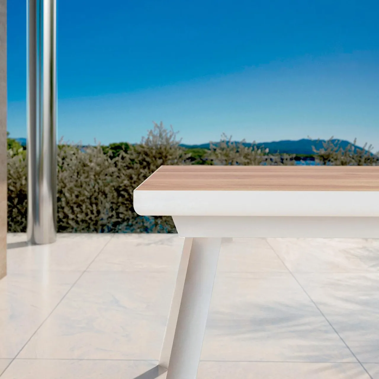 Table De Jardin|Salon De Jardin|MOBELLIA Table de jardin extensible en aluminium 10 places (260 x 96 cm) Amalfi Blanc