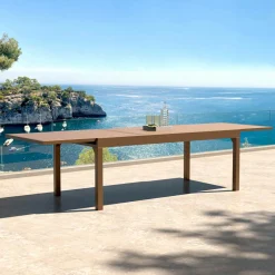 Table De Jardin|Salon De Jardin|MOBELLIA Table de jardin extensible aluminium 12 places (200/320 x 100 cm) Murano Bronze