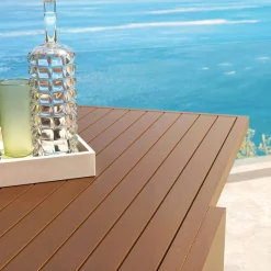 Table De Jardin|Salon De Jardin|MOBELLIA Table de jardin extensible aluminium 10 places (135/270 x 90 cm) Murano Bronze