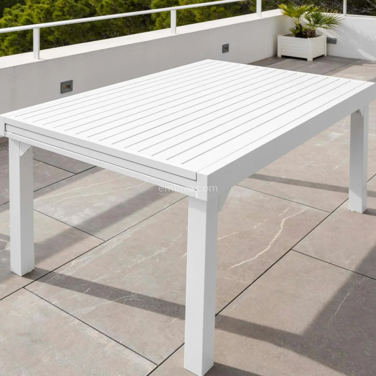 Table De Jardin|Salon De Jardin|MOBELLIA Table de jardin extensible aluminium 10 places (135/270 x 90 cm) Murano Blanc