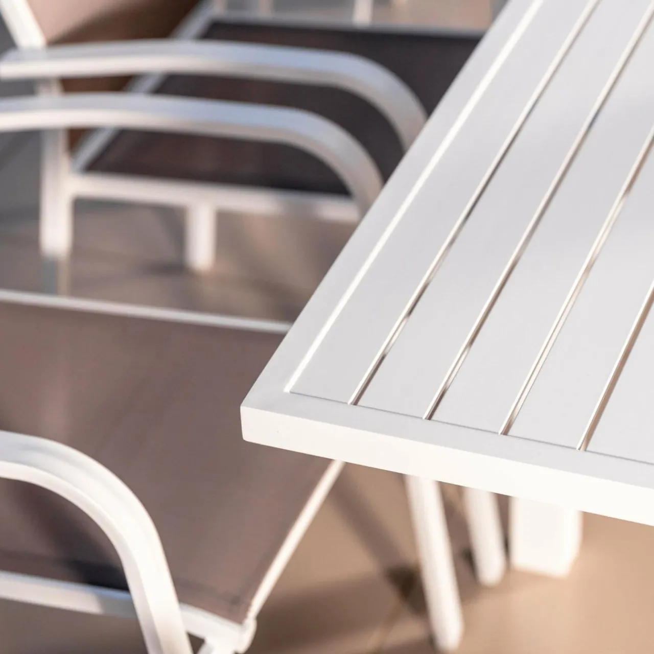 Table De Jardin|Salon De Jardin|MOBELLIA Table de jardin extensible aluminium 10 places (135/270 x 90 cm) Murano Blanc