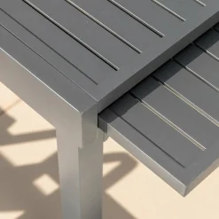Table De Jardin|Salon De Jardin|MOBELLIA Table de jardin extensible aluminium 12 places (200/320 x 100 cm) Murano Gris Anthracite