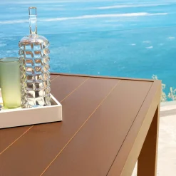 Table De Jardin|Salon De Jardin|MOBELLIA Table de jardin rectangulaire aluminium 10 places (240 x 120 cm) Murano Bronze