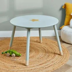 Petit Meuble Enfant|EMINZA Table enfant bois (H44 cm) Stars e Vert