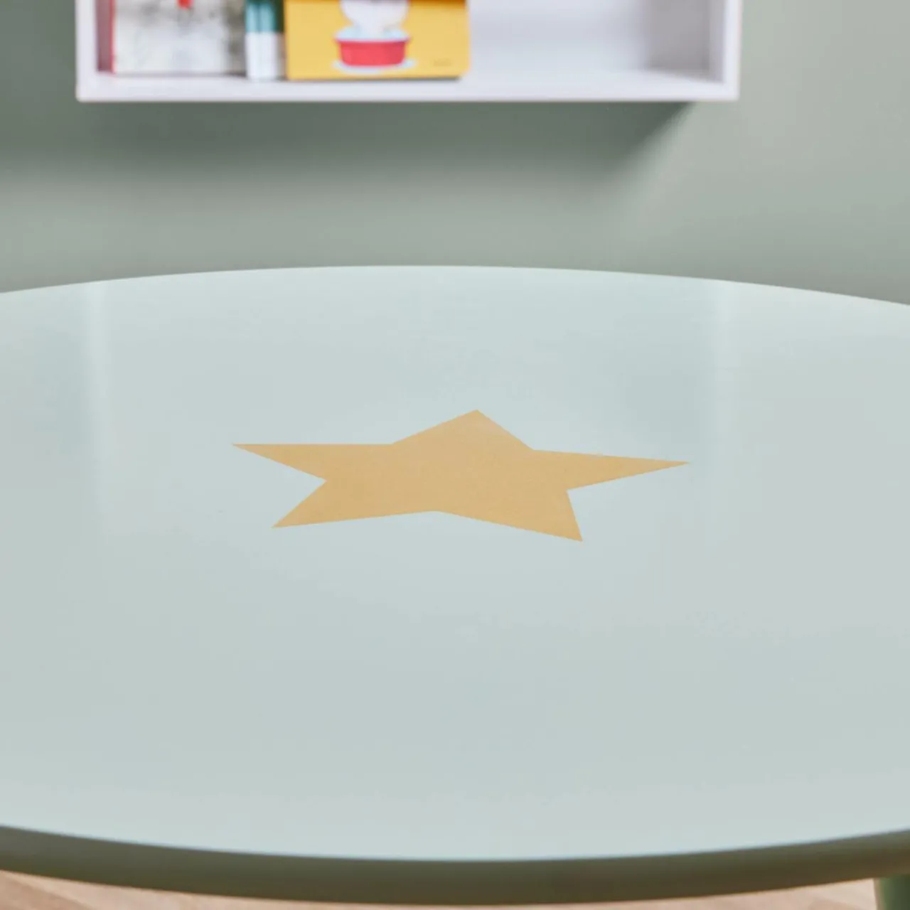 Petit Meuble Enfant|EMINZA Table enfant bois (H44 cm) Stars e Vert