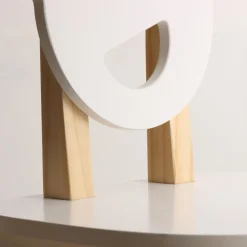 Petit Meuble Enfant|EMINZA Table et 2 chaises enfant bois (H44 cm) Oursons Blanc