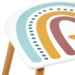 Petit Meuble Enfant|OSTARIA Table et 2 chaises enfant bois Leno Multicolore