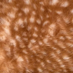 Petit Meuble Enfant|Atmosphera cru017dateur d'intu017drieur for kids Tabouret enfant bois et fausse fourrure (H38 cm) Cerf Marron