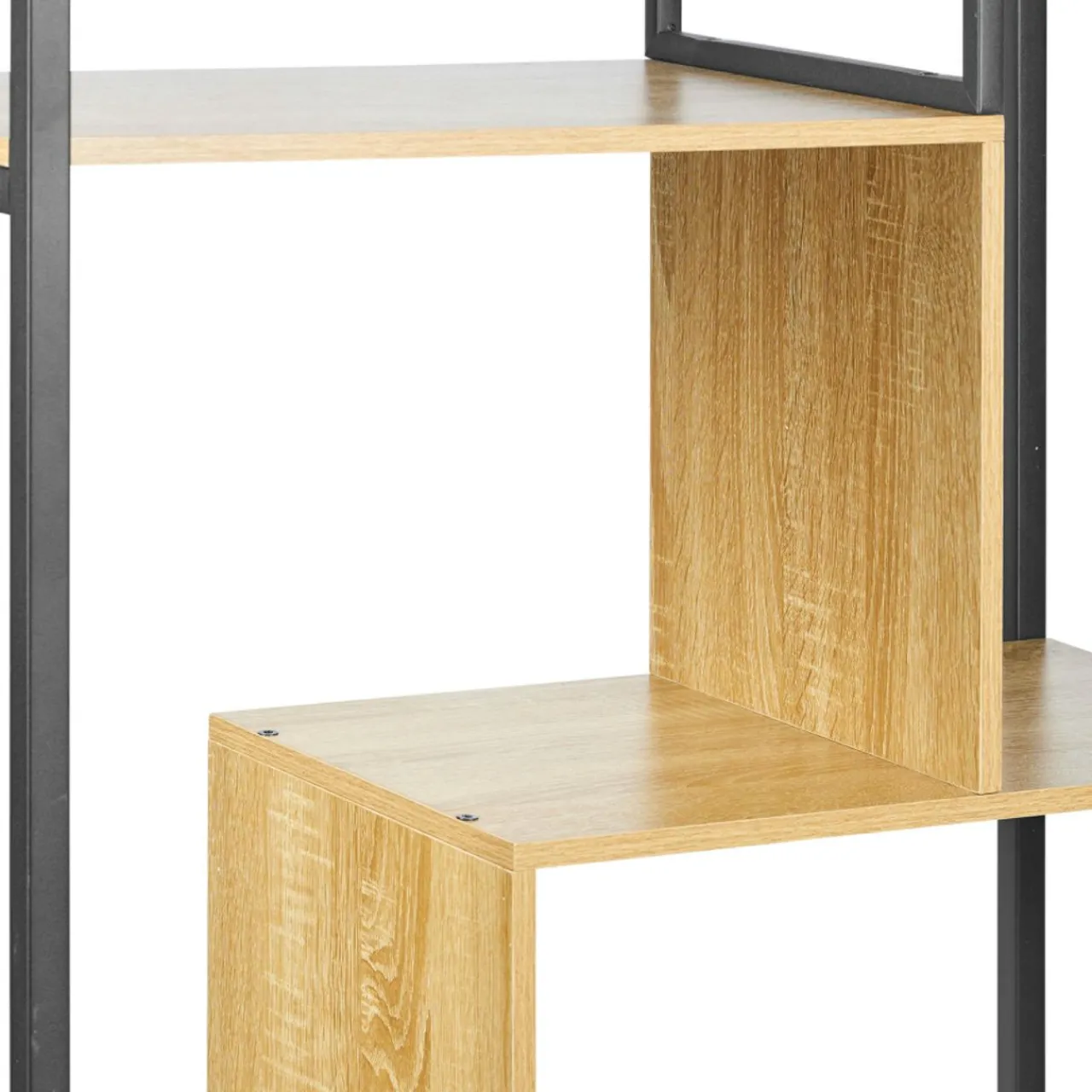 Etagère, Meuble Modulable|OSTARIA Étagère 4 niveaux bois et métal (H130 cm) Anny e Noir