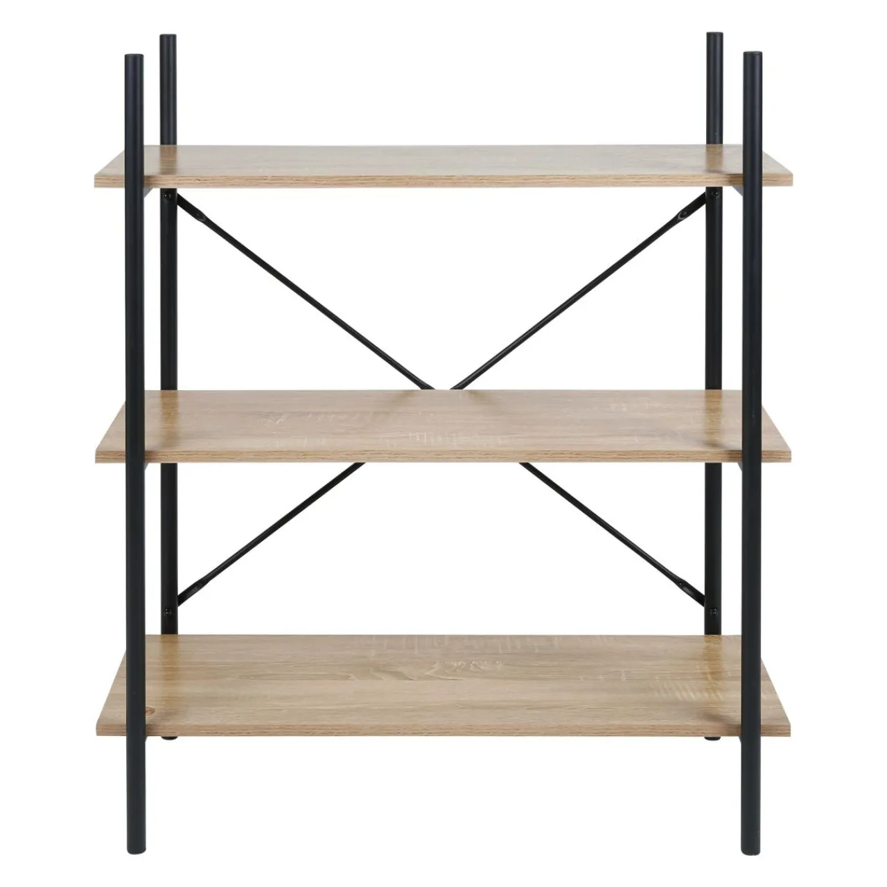 Etagère, Meuble Modulable|OSTARIA Étagère 3 niveaux bois et métal (H96.5 cm) Lola e Noir