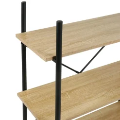 Etagère, Meuble Modulable|OSTARIA Étagère 3 niveaux bois et métal (H96.5 cm) Lola e Noir