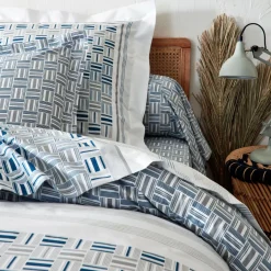 Taie D'Oreiller, Traversin|TRADILINGE Taie de traversin coton (L200 cm)Diego e Bleu